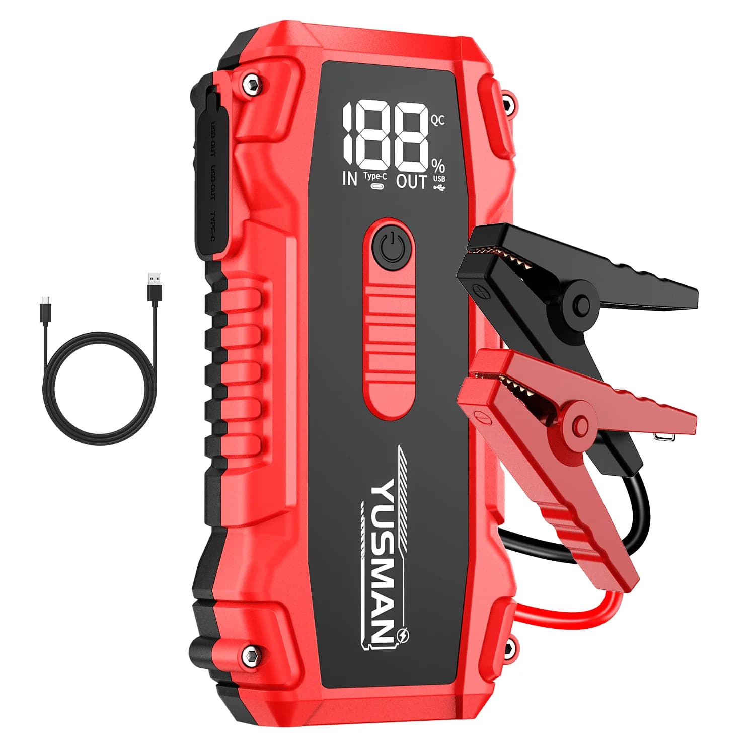 Power Bank 6000A with Auto Starter, Portable Charger, 12V Emergency Starter with LED