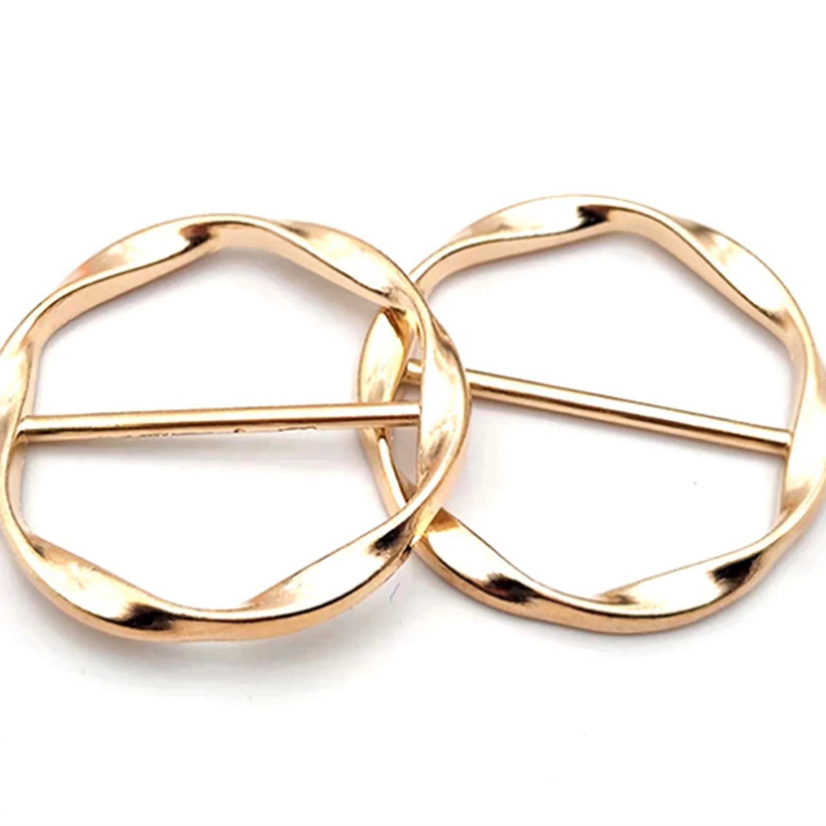 FZFZ 5PCS Sciarpa Anello Clip Anello di Cravatta Clip per T-Shirt Twist Knot Clip Fibbia Cerchio Abbigliamento Anello Wrap Holder