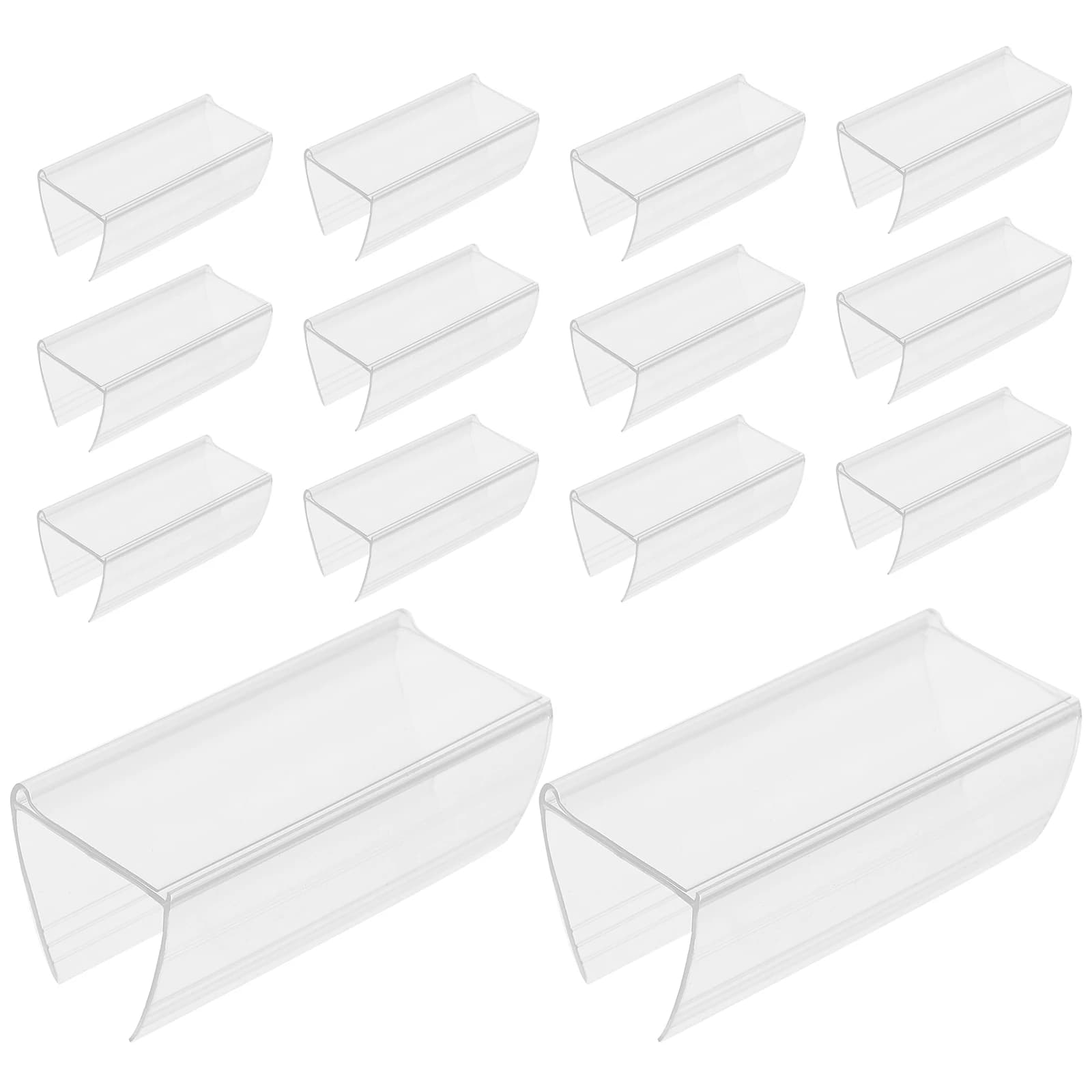 30 pezzi porta etichette per scaffali cartellino del prezzo display ripiani in metallo cornice in legno supporti per vendita al dettaglio trasparenti per supporti per supporti per animali domestici