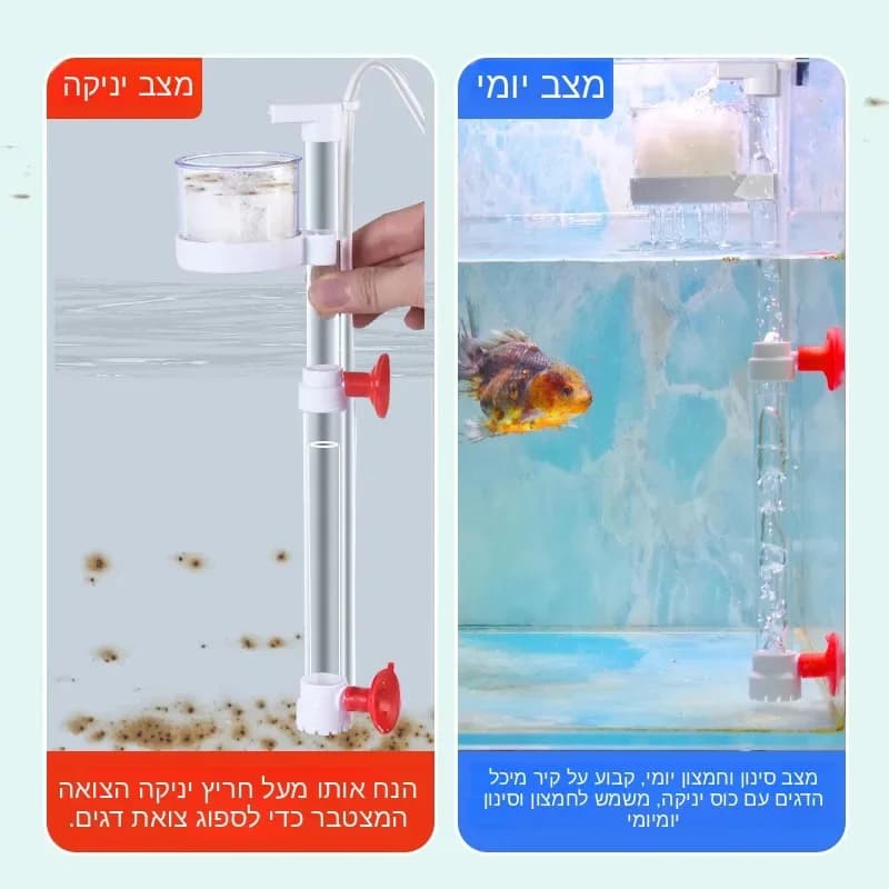 Aquarium Waste Cleaner Bottom Cleaner Water Cycle Filtration System Siphon Gravel Vacuum Pet Supplies Without Pump Cleaning Kit