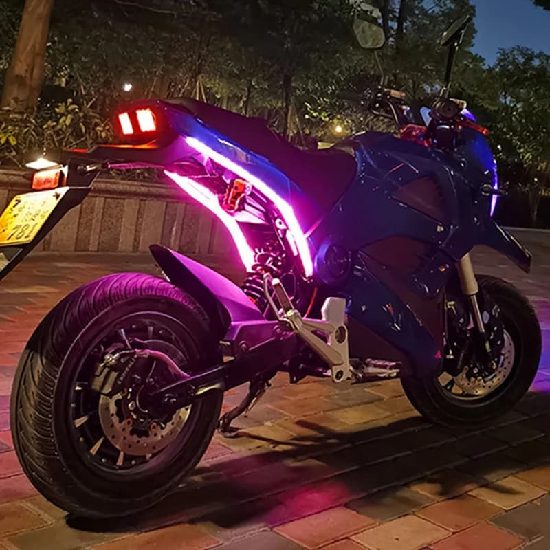 Indicatore di direzione per moto luci di marcia diurna a LED fanale posteriore DRL striscia decorativa impermeabile luce di scorrimento del freno del motore
