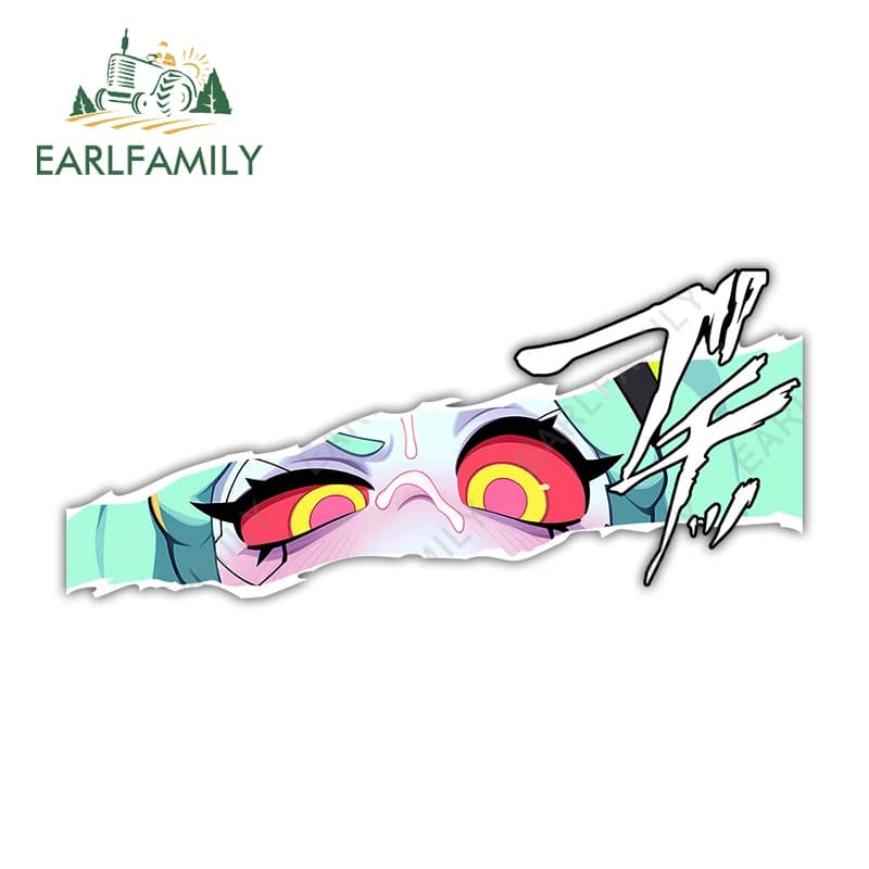 EARLFAMILY Adesivi per auto Rebecca Eyes Tear, decalcomanie riflettenti per casco da moto, fai da te, adatti per adesivi per tergicristalli, portiere e finestrini auto