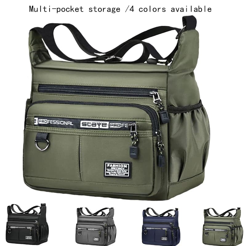 Borsa a tracolla da lavoro da uomo con tasche multistrato Tracolla regolabile per viaggi di lavoro