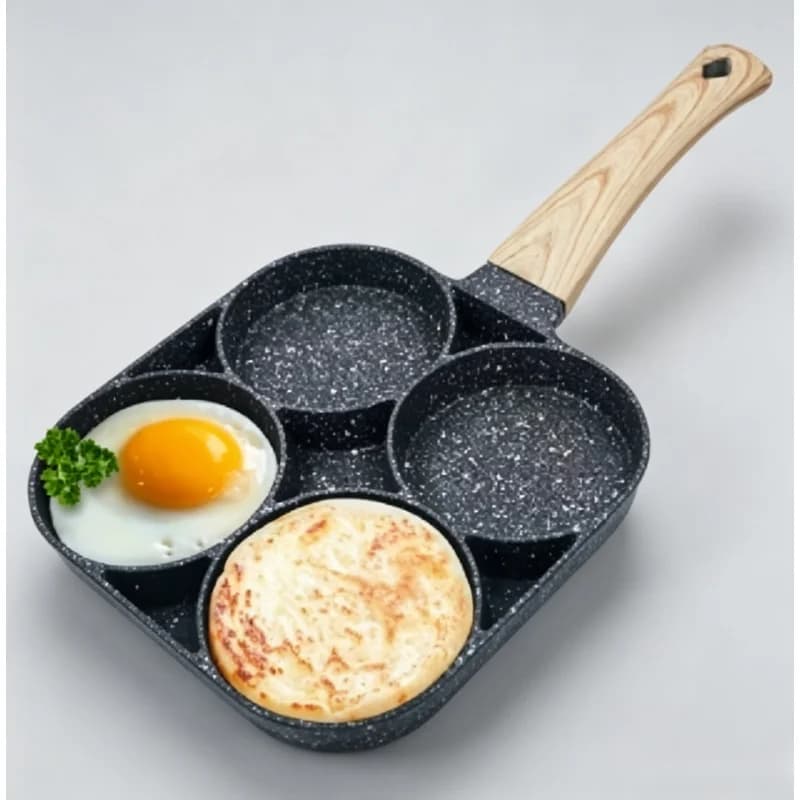 2/4-Hole Frying Pot Pan Thickened Omelet Pan Non-stick Egg Pancake Steak Pan Cooking Egg Ham Pans Breakfast Maker Cookware Pan
