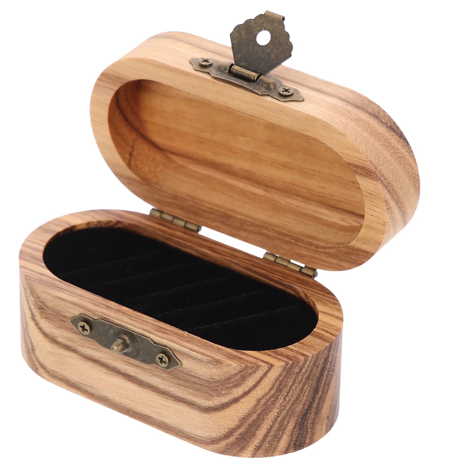 Plettro per chitarra scatola di legno pratico contenitore portaoggetti custodia in spugna plettrum