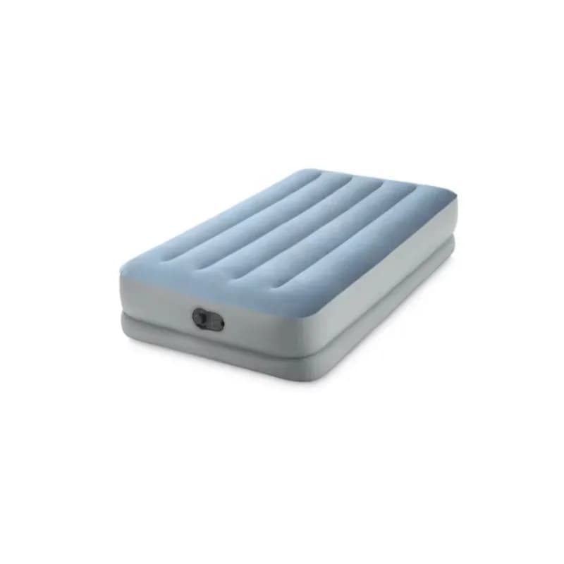 Intex 64157 Doppio materasso gonfiabile materassino da campeggio gonfiabile in PVC con chiavetta USB integrata o pompa manuale per l'escursionismo