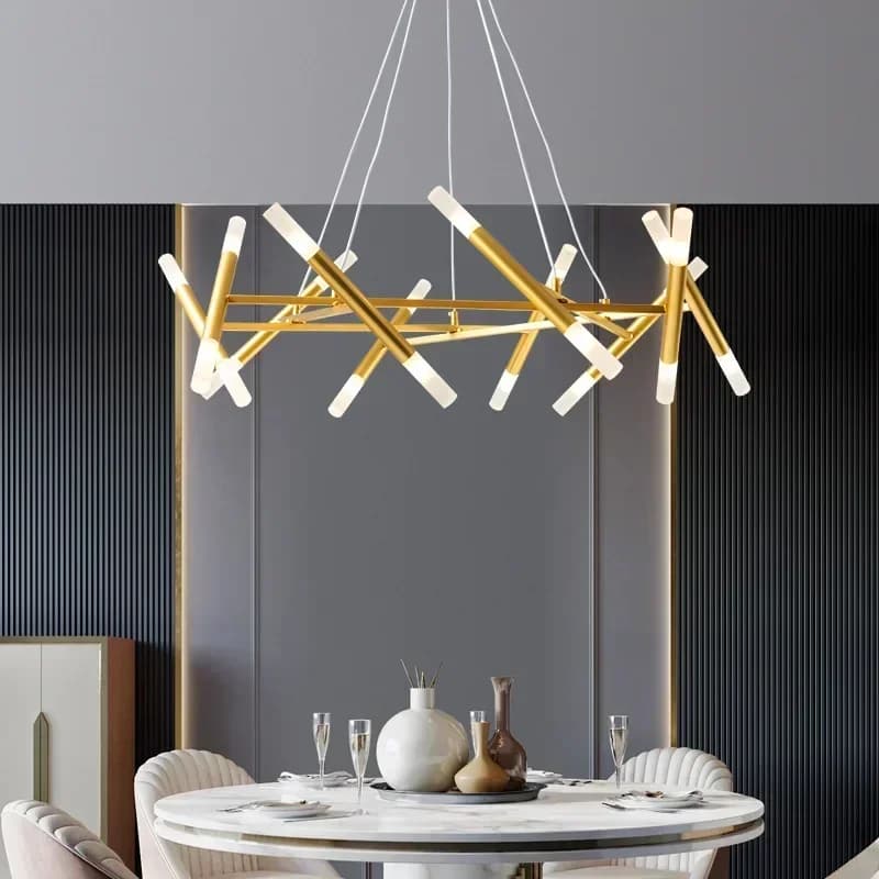 Morden Soggiorno Soffitto Lampadario in ferro per tavolo da pranzo Camera da letto Lampada a sospensione a soppalco Decorazioni per la casa Illuminazione Lustri Apparecchio