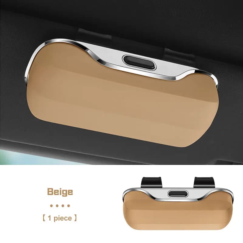 2026 For Hyundai Genesis G70 G80 G90 GV80 GV90 I30 I40 IX35 Universal Clip-On Car Sunglasses Holder ABS Sun Visor Eyeglass Case