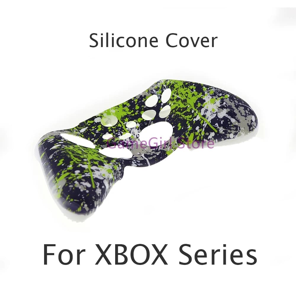 Custodia protettiva in gomma con impugnatura in silicone con stampa a trasferimento d'acqua da 1 pezzo per accessori controller Xbox Series XS