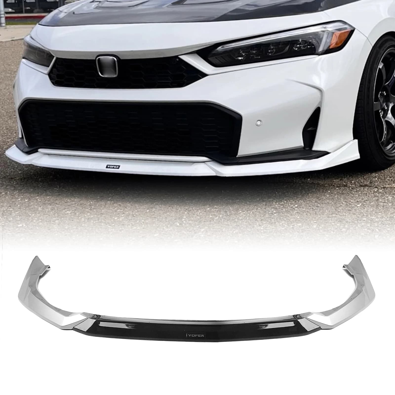 Yofer Paraurti Anteriore Spoiler Labbro Inferiore Diffusore Air Dam Splitter Lama di Protezione Per Honda Civic 11.5th 2025+