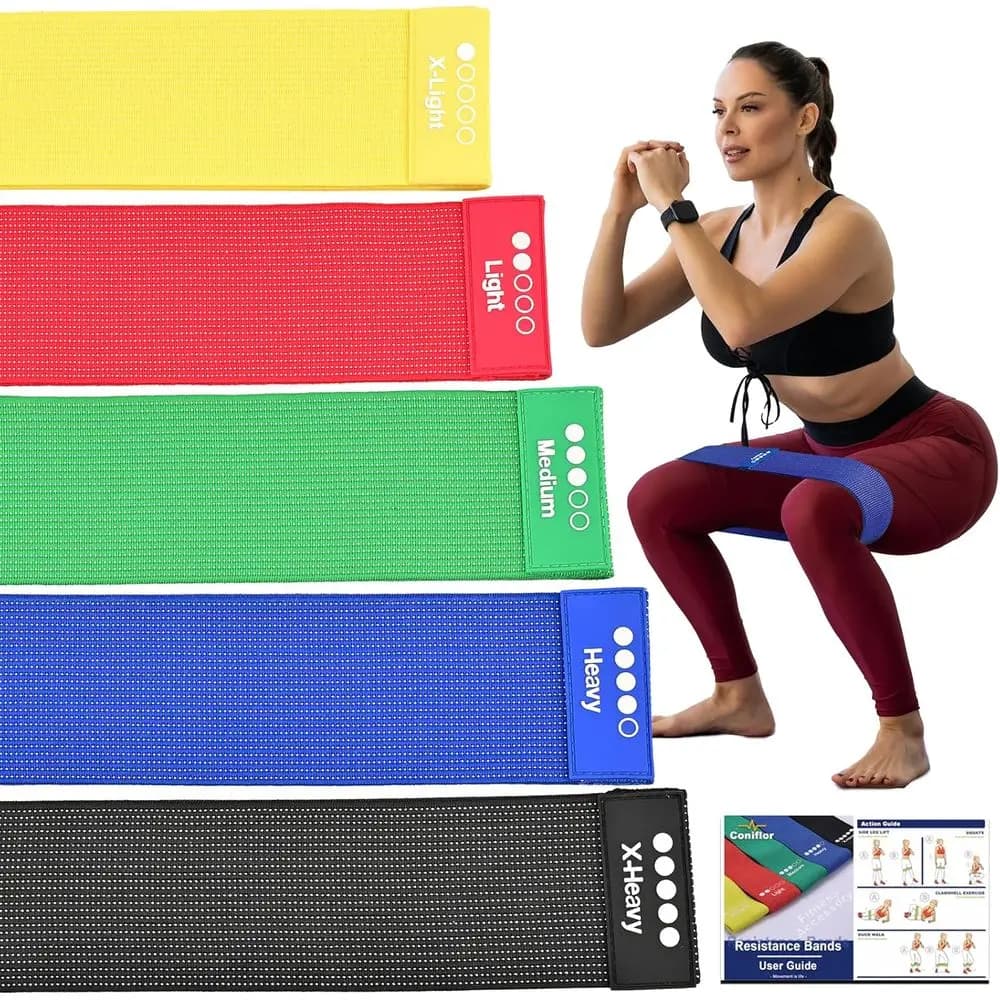 Set di Fasce Elastiche con Guida all'Esercizio - Ideale per Allenamenti Total Body e Terapia Fisica