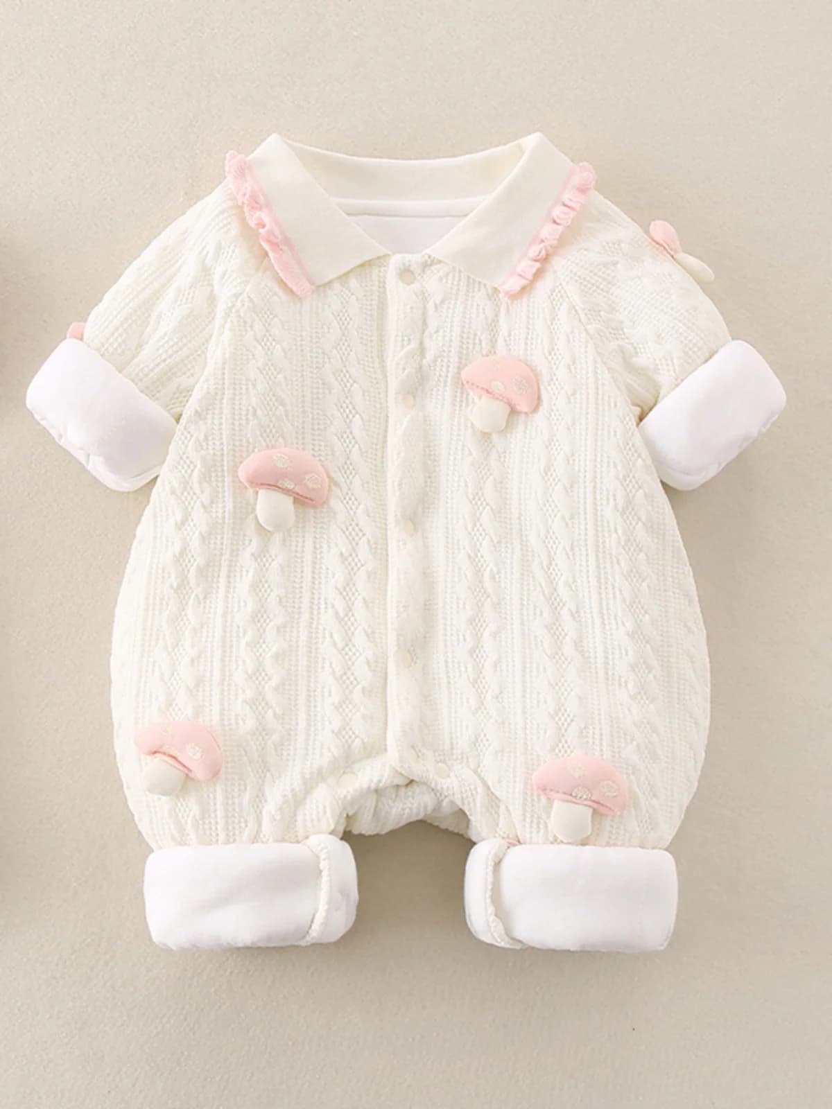 Newborn Baby Girl Clothes Autumn Winter Onesie Thin Cotton Outfit Baby Carrier Suit High Waist Long Pants 9-2 Months Old