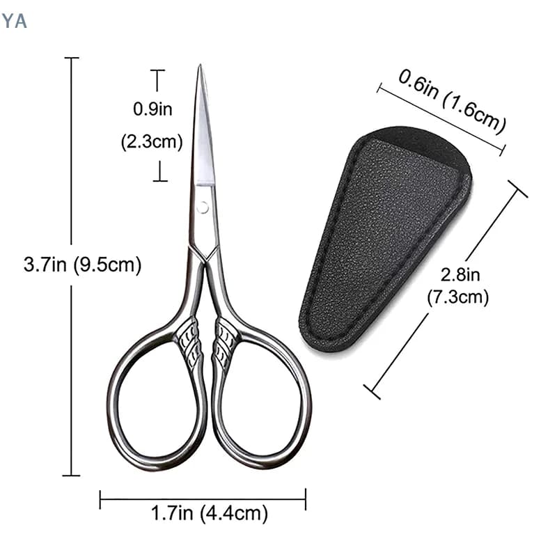 Small stainless steel scissors for makeup and care of eyebrows, manicure, cuticles, beard, mustache and nose hair.
