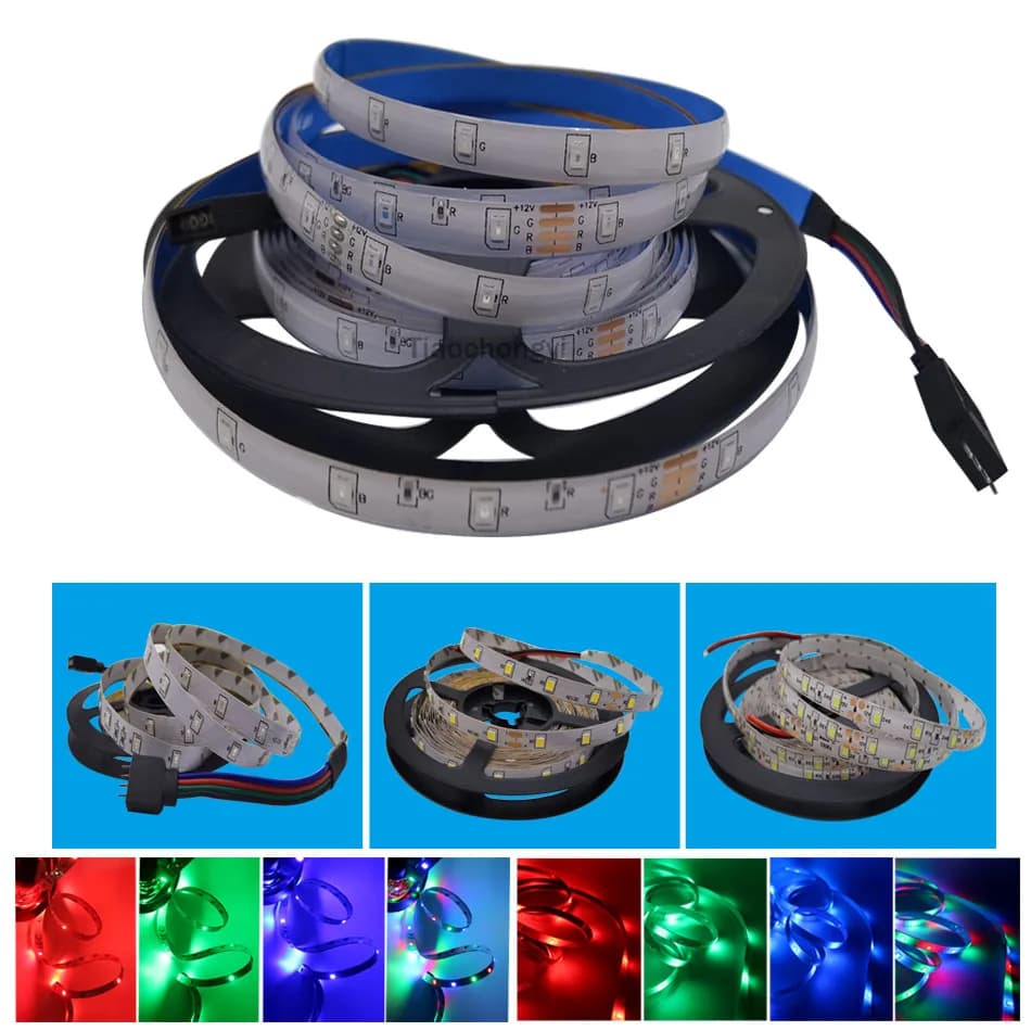 DC 12V 5M/Rotolo striscia led 2835 bianco caldo bianco rosso verde blu RGB SMD LED Strip light 60LED/M lampada String Decor