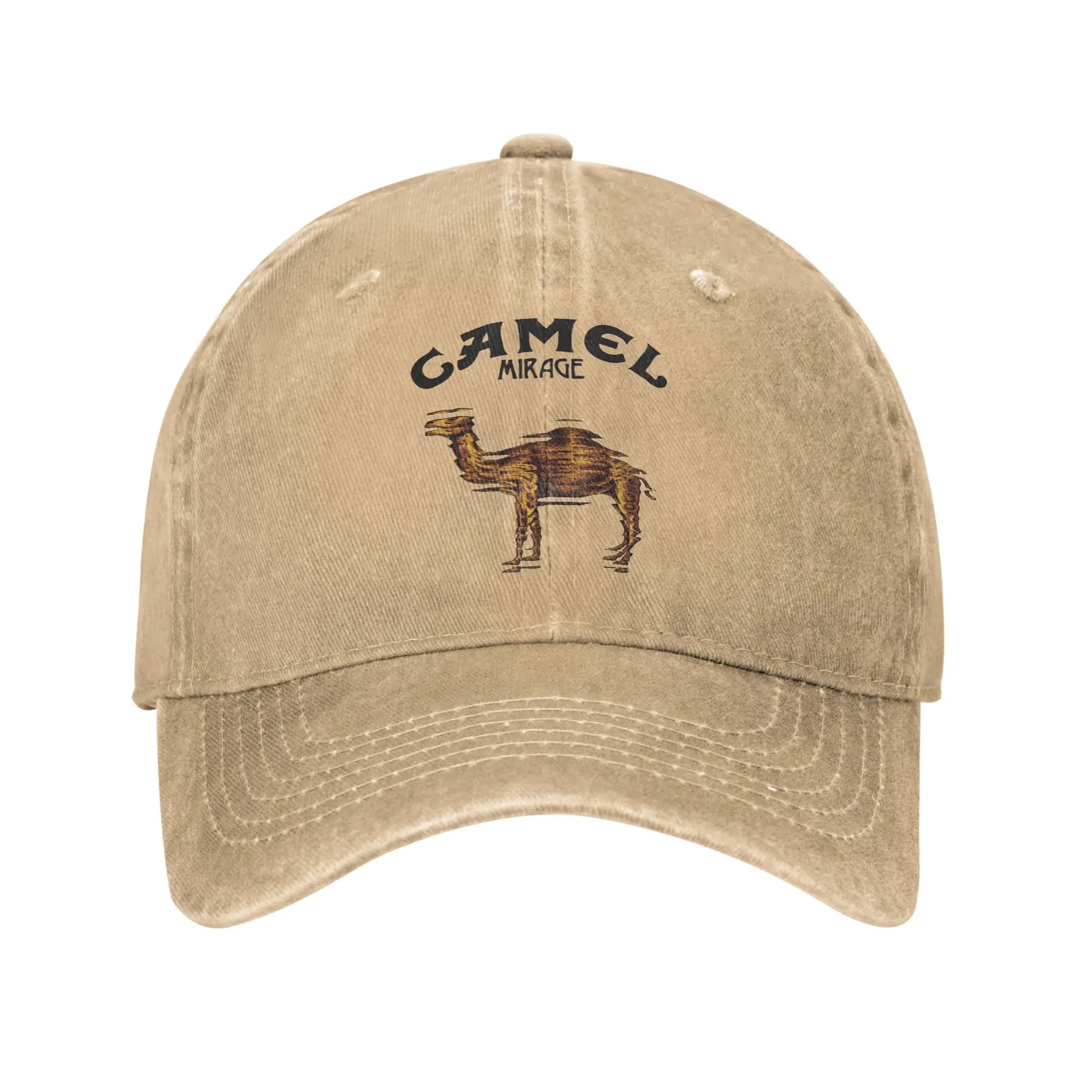Camels Mirage Baseball Cap Retro Distressed Washed Animal Snapback Hat Men Women Outdoor All Seasons Travel Adjustable Hats Cap