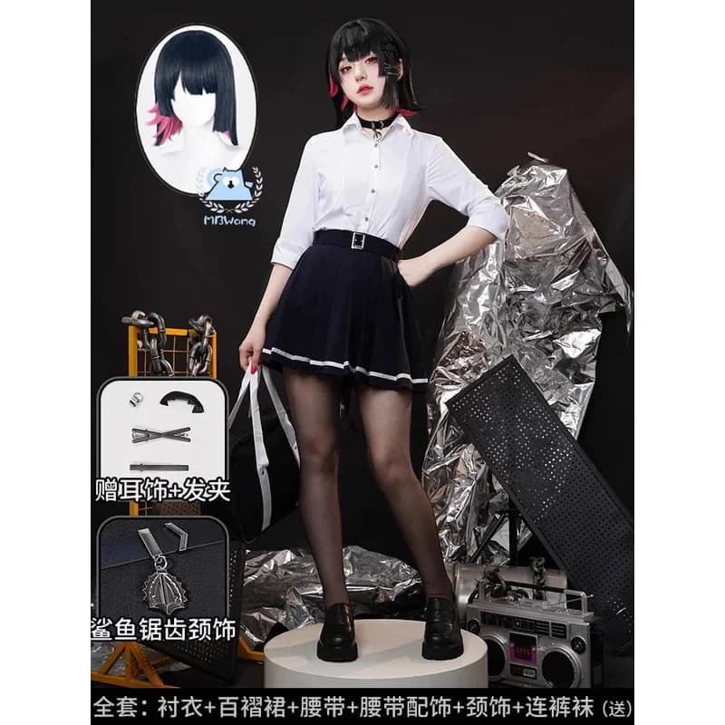 Preell Nuovo Gioco Zenless Zone Zero Ellen Joe Costume Cosplay Scuola JK Uniforme Parrucca Gonna Ellen Outfit Ognissanti Carnevale Prop