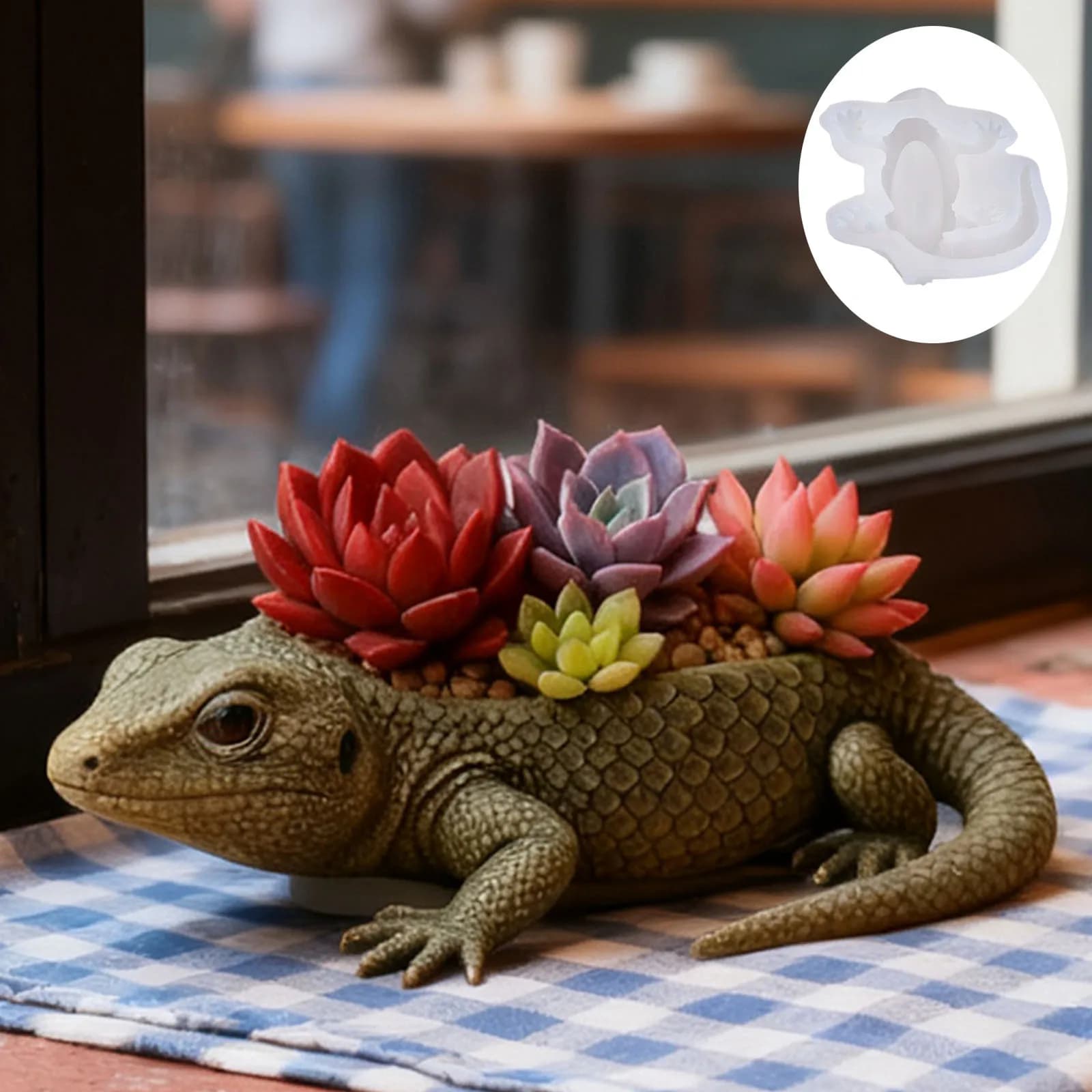 Stampo in Silicone per Colata in Resina Fai-da-Te, Stampo per Tazza Portaoggetti, Stampo per Vaso di Fiori, Ornamento Profumato per Decorazione Casa e Soluzioni di Archiviazione