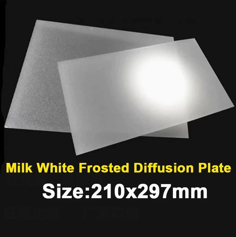 1-10 Pezzi Foglio Diffusore Bianco Opaco A4 210x297mm, Alta Trasmittanza, Antiriflesso, Copertura per Pannello LED, Diffusore per Fotografia