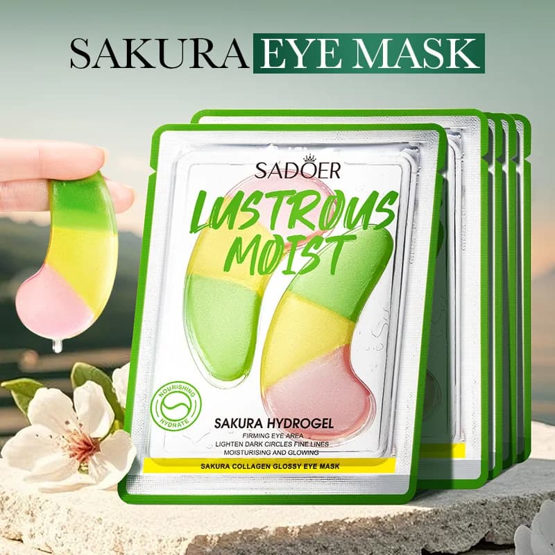 20 Pz/10 pairs Sakura HYDROGEL Crystal Collagen Gold Eye Mask Anti Dark circles Toppes and beauty coats For skin care Korean cosmetics