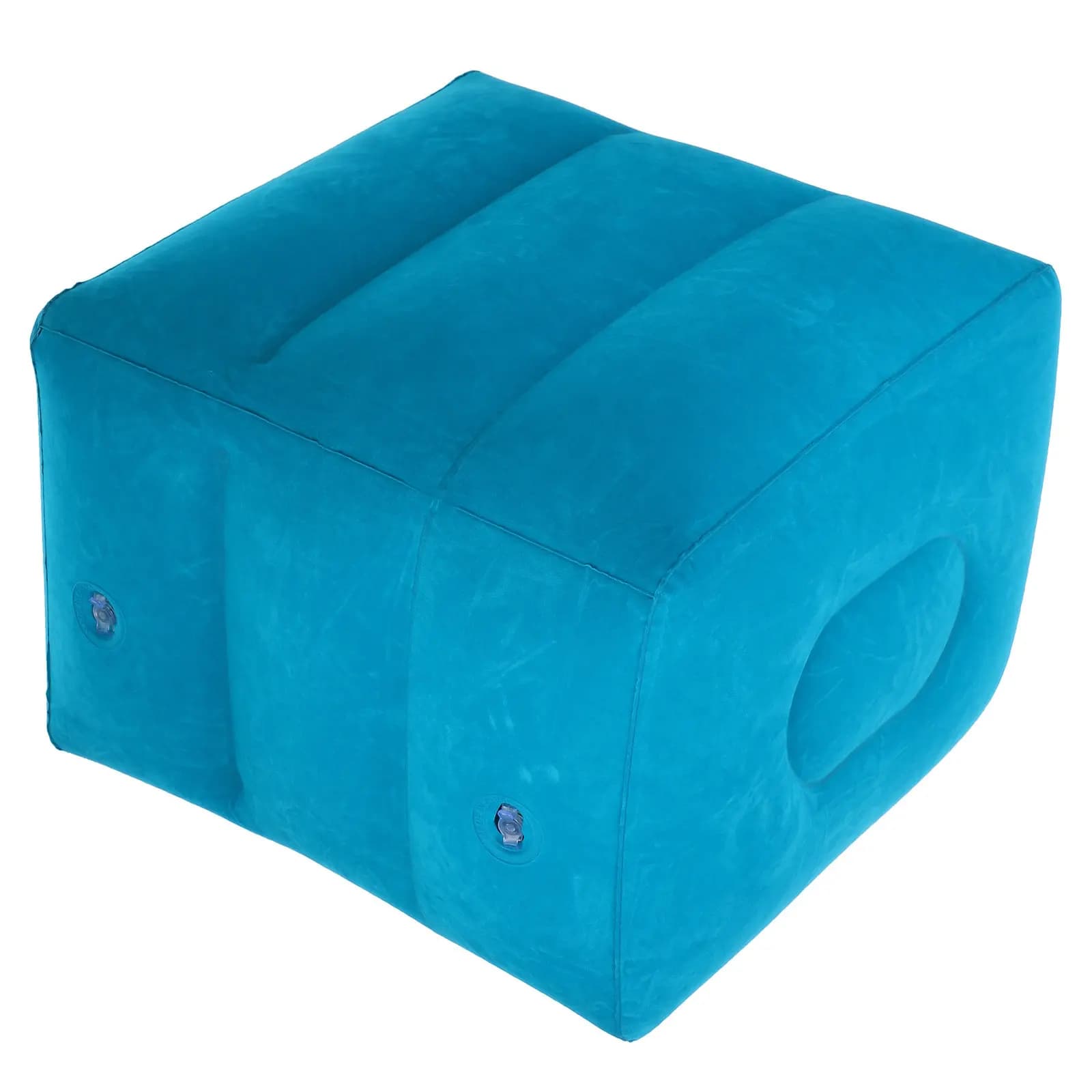 Inflatable Footrest Cushion Portable Travel Footrest Pillow for Airplane Car Office Desk Use Washable PVC Leg Rest Support