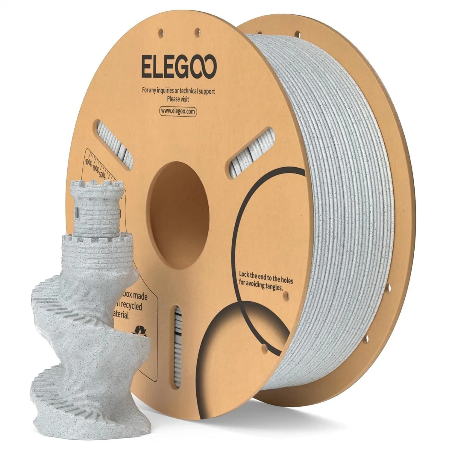 Filamento PLA 1.75mm Effetto Marmo 1KG, Precisione Dimensionale +/- 0.02mm per Stampanti 3D FDM