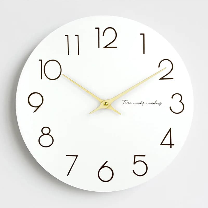 Nordic Wall Clock 30cm Silent Modern Minimalist Design for Home Office Living Room