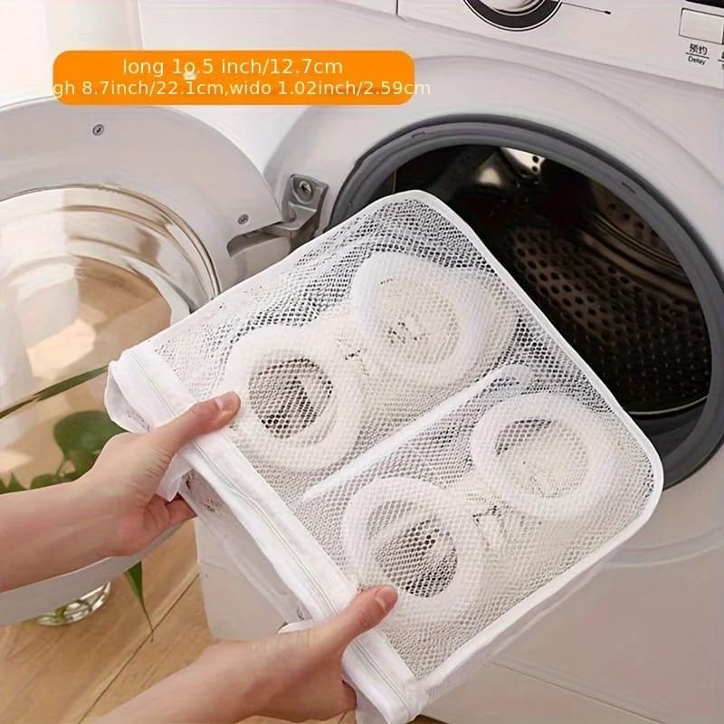 Multi-Purpose Mesh Laundry Bag for Shoes, Bras & Underwear - Durable Zipper Closure, No Distortion During Hanging Drying,