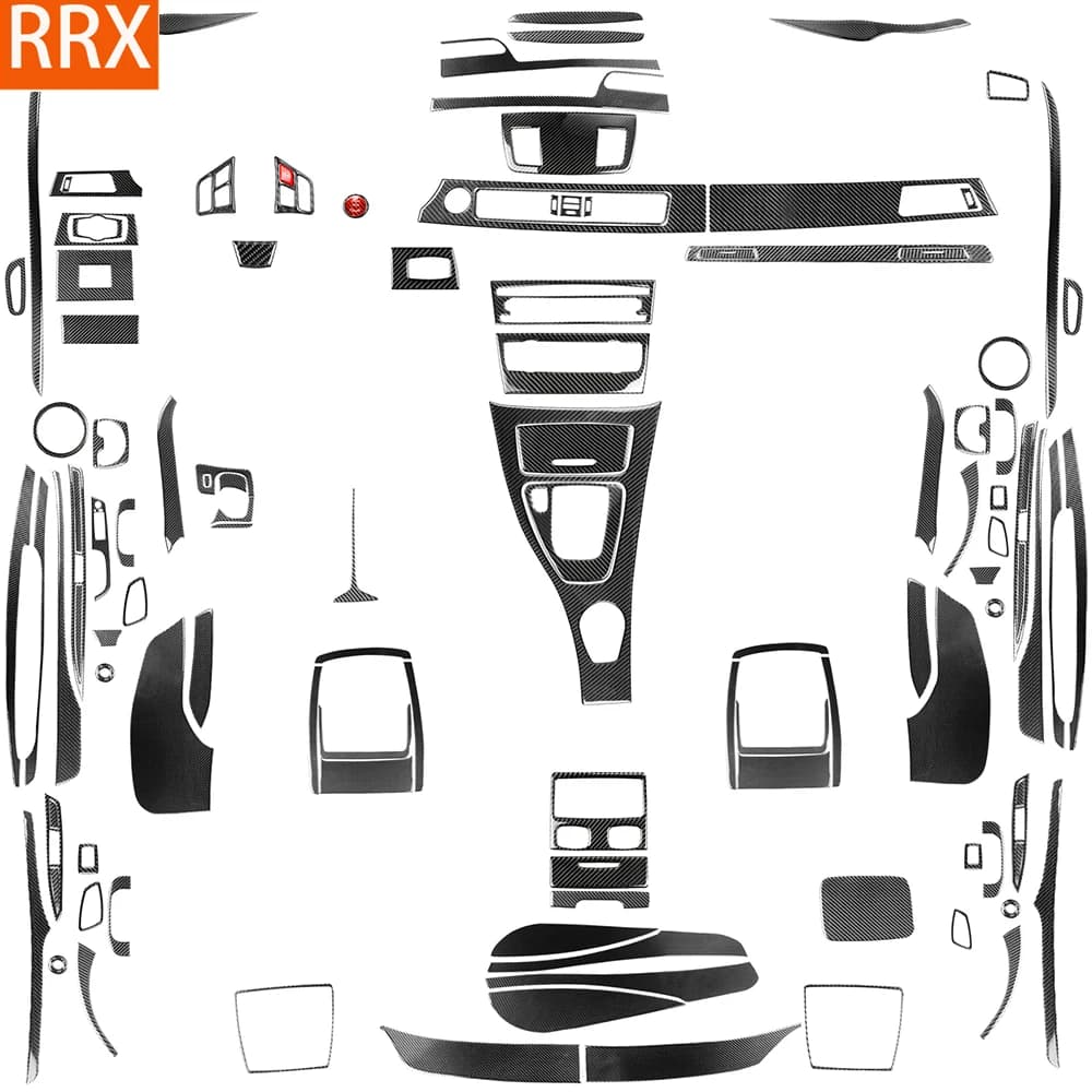 For BMW 3 Series E90 M3 2005-2012 Real Carbon Fiber Sticker Seat Water Cup Door Storage Panel Car Accessories decorative