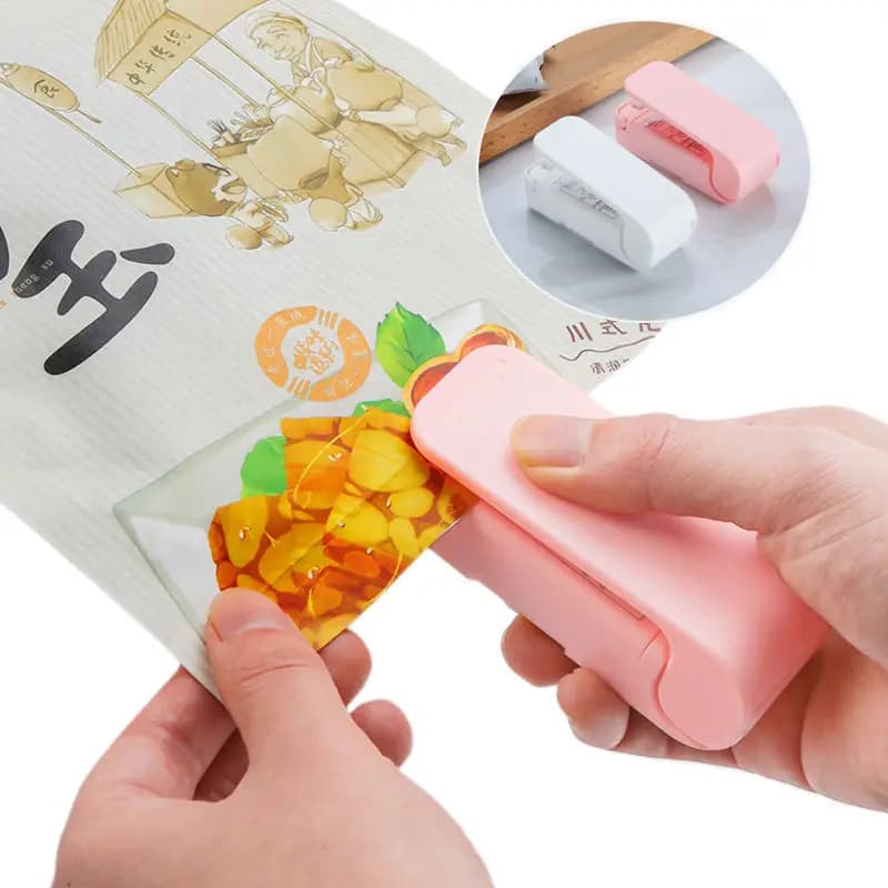 Mini macchina per sigillare sacchetti per snack termici pinzette chiuse in plastica per imballaggio alimentare sacchetti riscaldanti clip chiusura sigillante saldatura a foglio