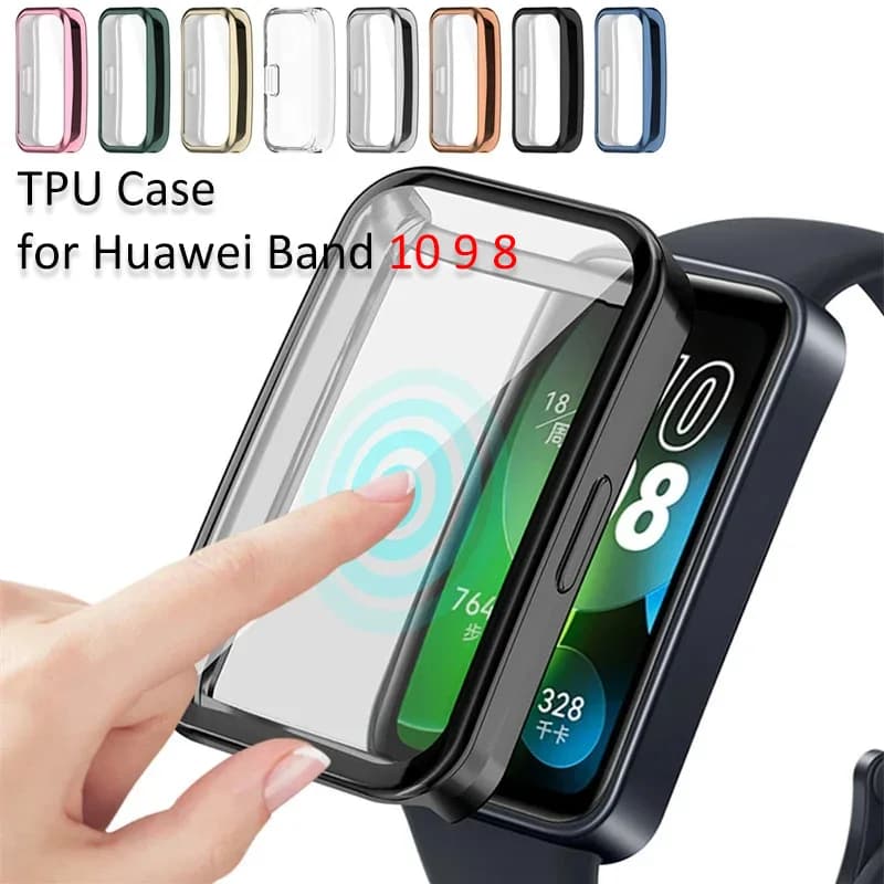 Custodia in TPU per Huawei Band 10 9 8 Cornice Paraurti Schermo HD Protezione morbida Accessori Shell Huawei Band 10 9 8 Copertura protettiva completa
