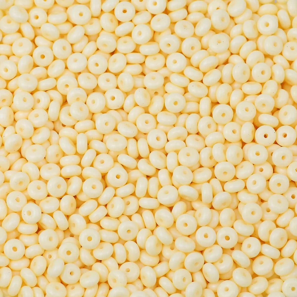 Perline di Vetro 6x3mm Giallo Chiaro Naturale Fatte a Mano per Creazione di Gioielli, Fili di Perline, Accessori