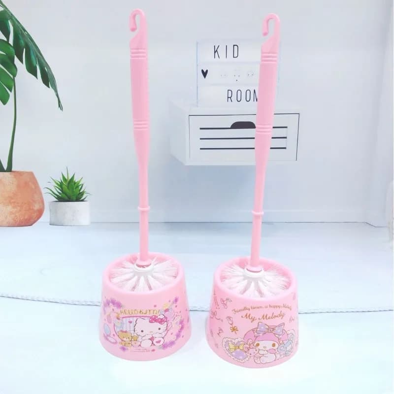 Hello Kitty Cartoon Printed Toilet Brush with Strong Cleaning Power Durable Material Easy To Dry Wholesale of Women Products