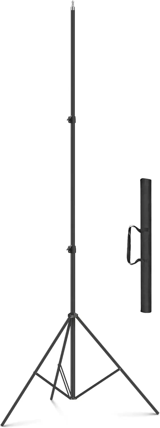 Stativo Professionale da 4 Metri per Fotografia, Treppiede Ammortizzato con Custodia per Fotocamera, Gimbal e Luce ad Anello LED
