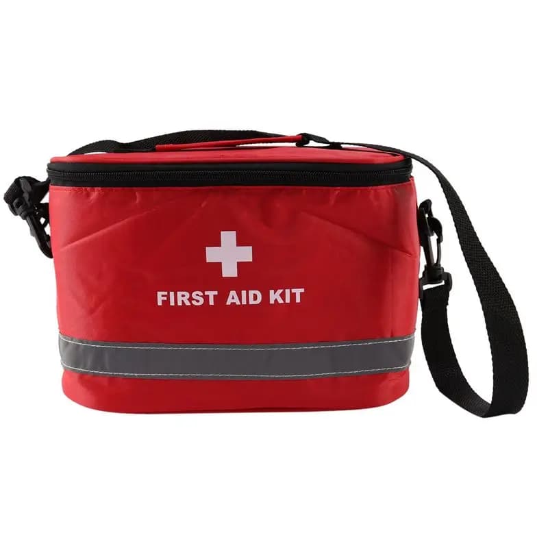 Kit di Pronto Soccorso ABKN-8X per Esterni, Borsa per Sport e Campeggio, Pacchetto di Emergenza Domestica, Borsa Rossa in Nylon con Simbolo a Croce