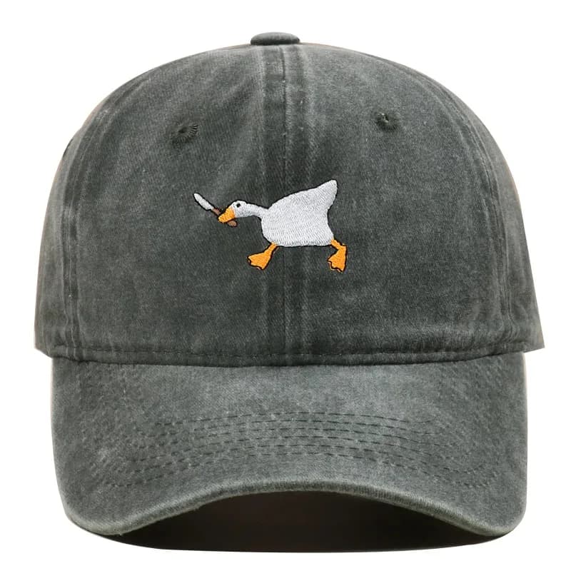 Cartoon Embroidered Funny Dark Humor Cotton Breathable Baseball Cap Casual Streetwear Washed Dad Hat Adjustable for Men Women