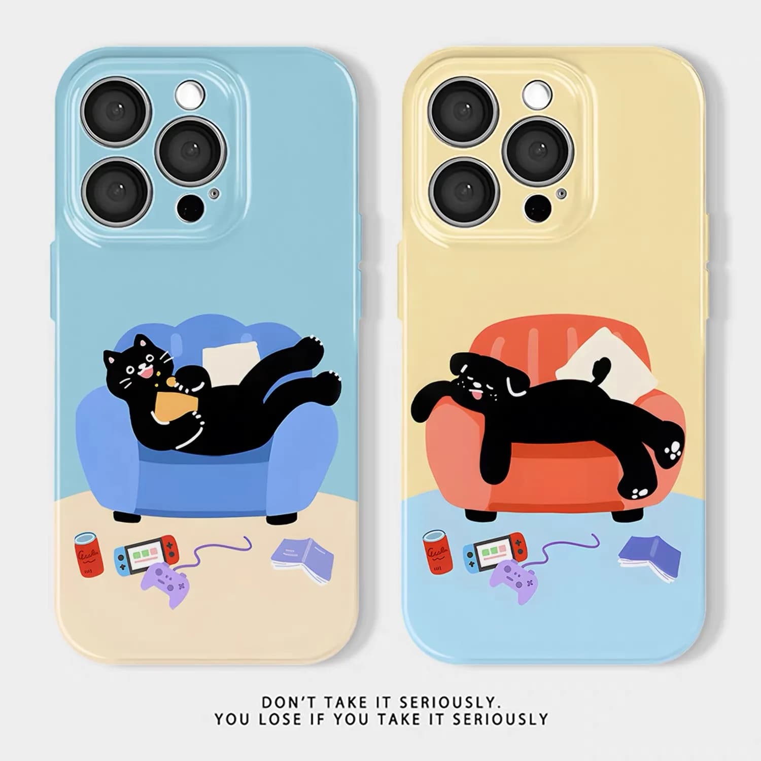 Cover per telefono in acrilico con gatto rilassato per le vacanze, per iPhone 17 Air, 16E, 15 Pro Max, 14 Plus, 13, 12 Mini, 11 Pro, 16 Plus, XR, XS Max
