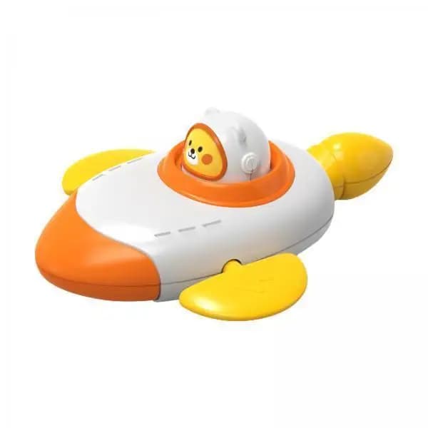 Floating Baby Bath Toys Orange Wind Up Swimming Play ABS Material for Bathtub Newborn Bath Support