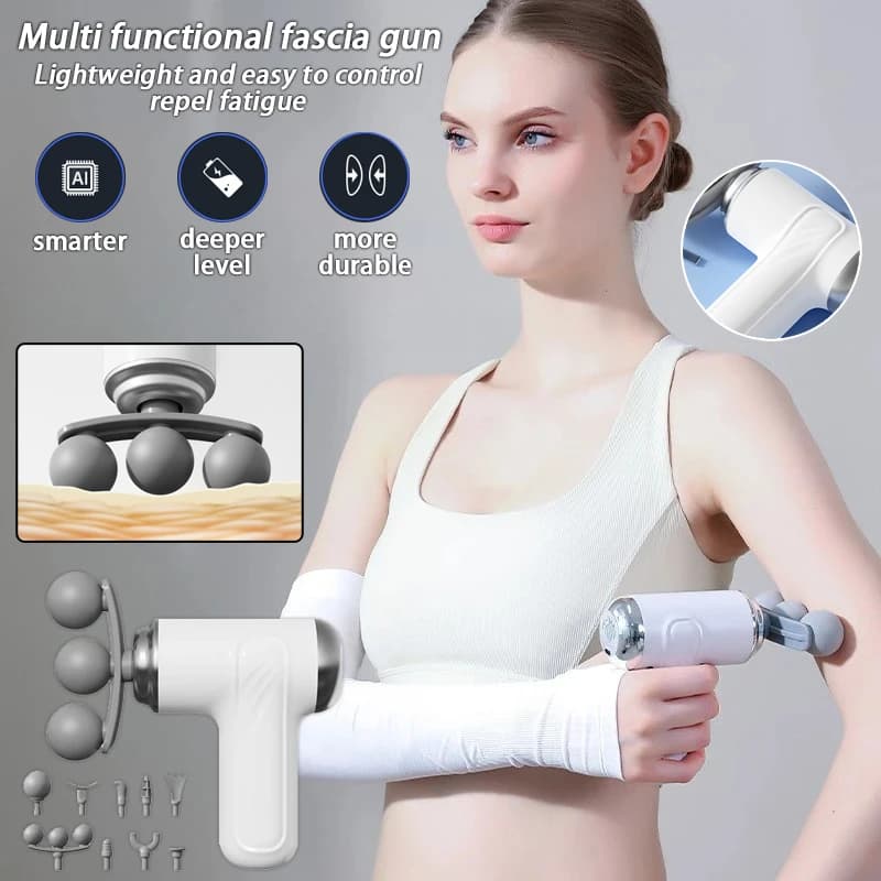Mini 3 Head Multifunctional Headband Gun for Relaxing Muscles, Neck Membrane Gun, Electric Impact Fitness Equipment Massage