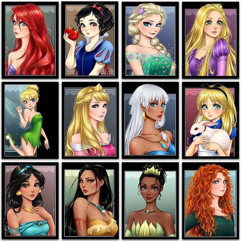 Pittura diamante 5D Disney Princess Girl Frozen Biancaneve Elfi Home Decor Art Pieno quadrato e rotondo mosaico ricamo Punto croce
