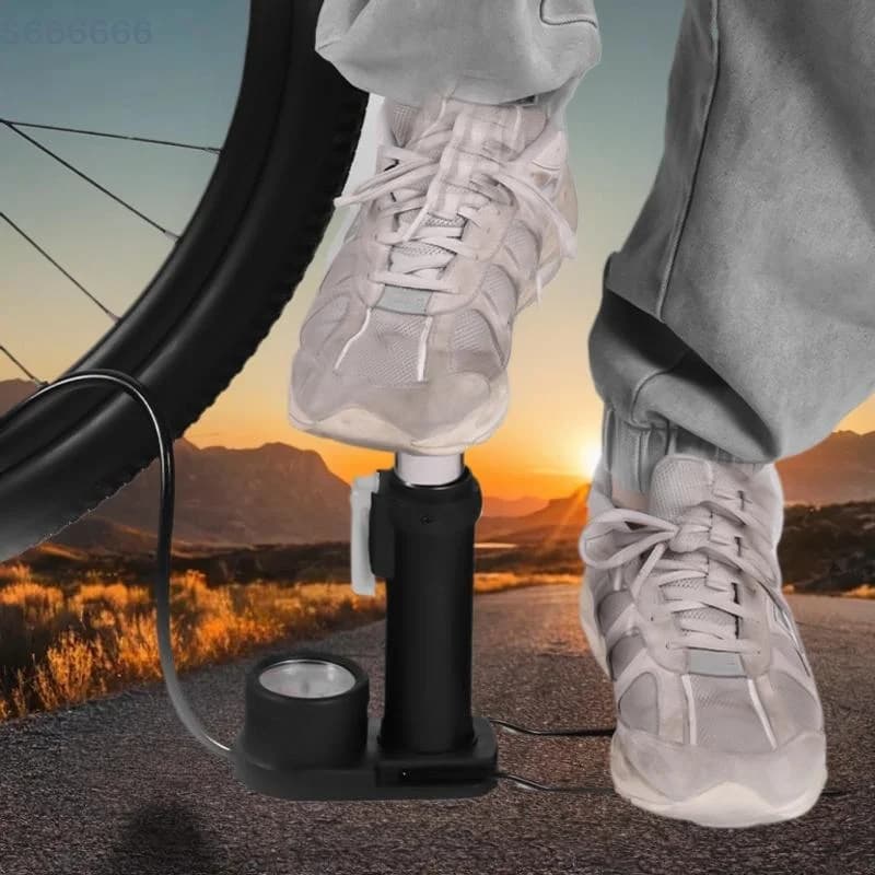 Accessori universali per gonfiaggio a pedale per bici domestica Pompa ad aria per pedale per bici con/senza manometro Pompa ad alta pressione Gonfiatore per pneumatici