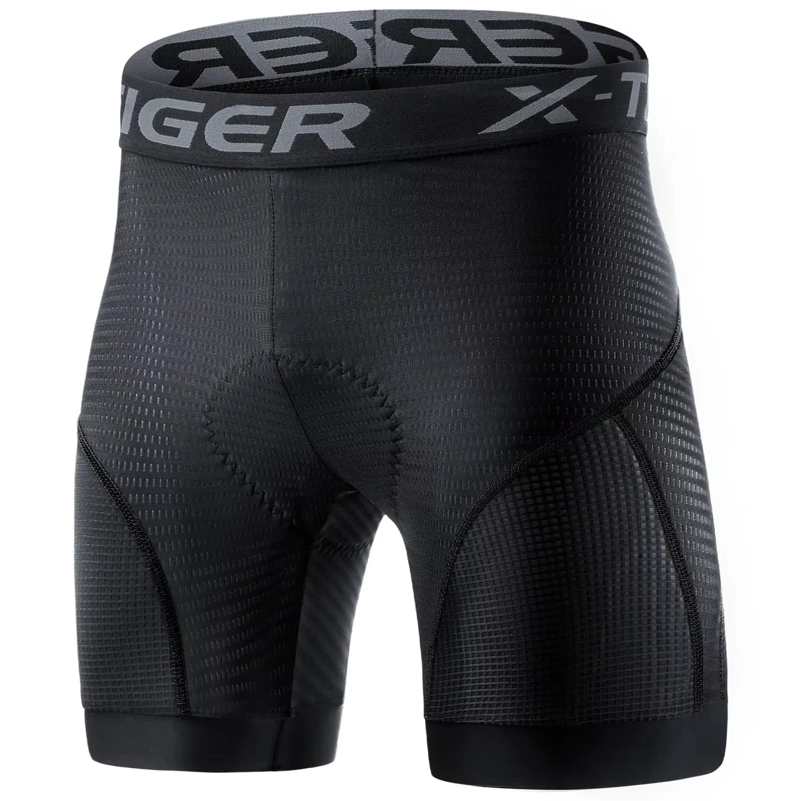 X-TIGER Sports shorts lined for cycling bike MTB intimate cycling shorts for men padded 5D (with anti-slip grips)