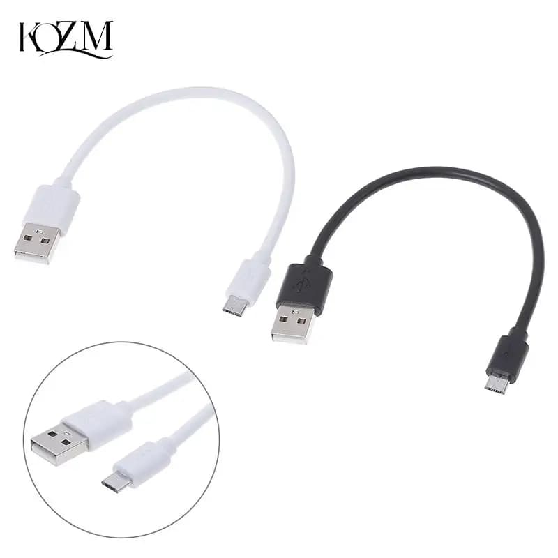 20cm Short Mini Micro USB for Iphone Fast Charge Cable Data Cable Charging Cord Black White