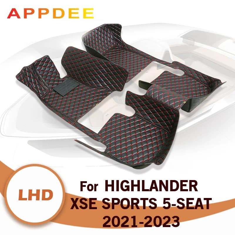 Tappetini Auto per Toyota Highlander XSE sports 5 posti 2021 2022 2023 tappetini Auto personalizzati copertura del tappeto accessori interni