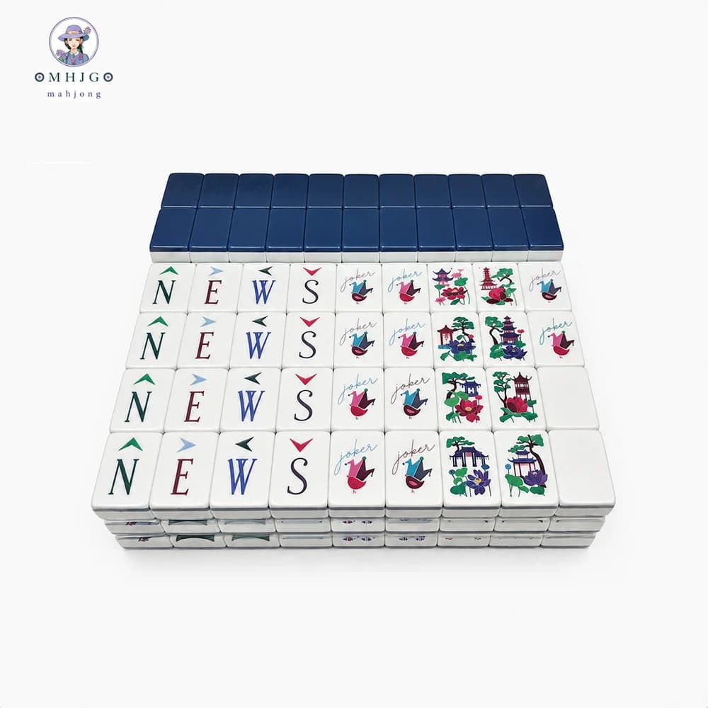 Set Mahjong Americano in Acrilico Inciso a 4 Strati, 160 Tessere, Mahjong Portatile, Gioco da Tavolo per Interni, Regalo Sorpresa per il Tempo Libero in Famiglia