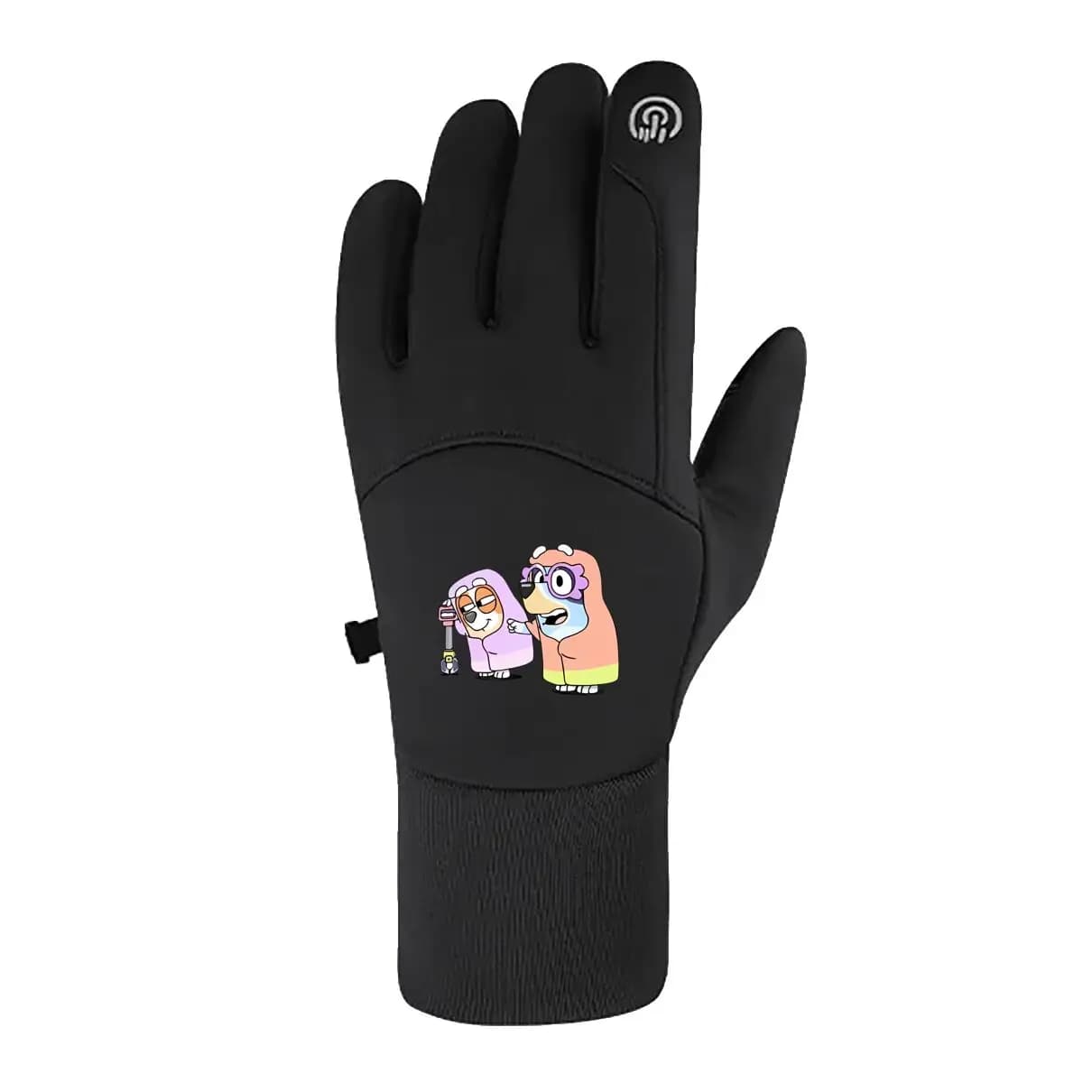 Cani dei cartoni animati in coperte con cappuccio Guanti freddi da ciclismo caldi antivento impermeabili unisex