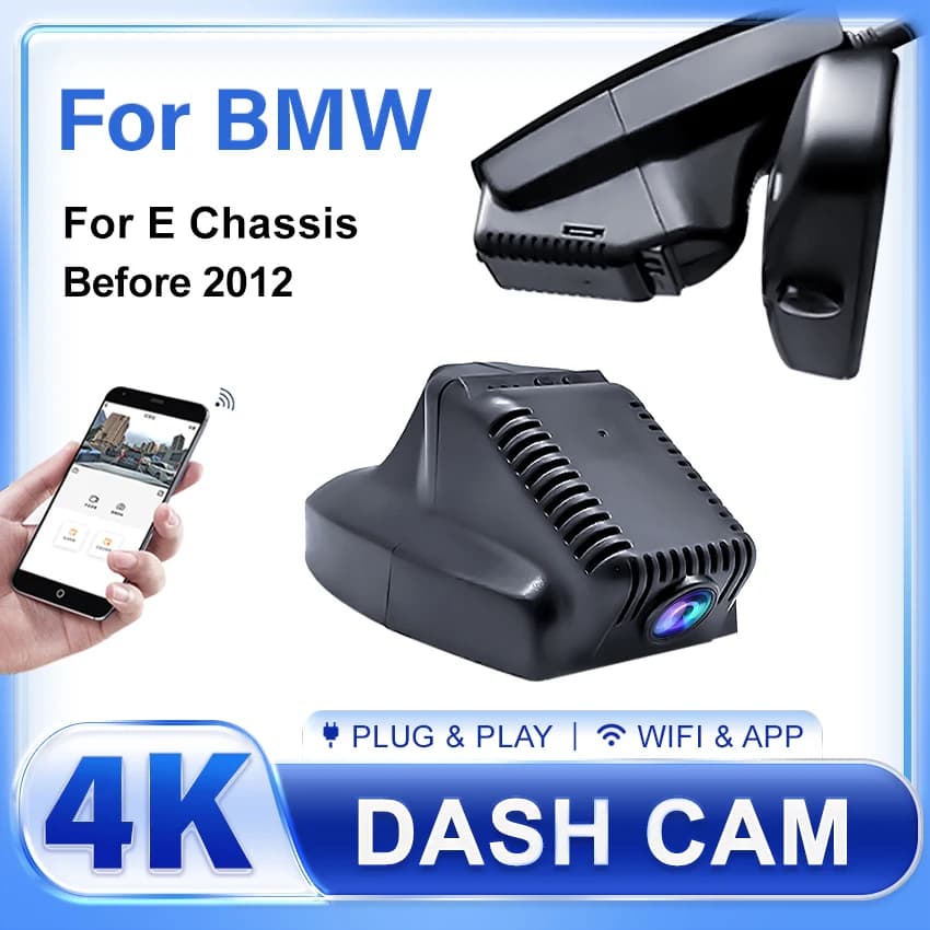 4K DashCam for BMW E Chassis E60 E61 E65 E66 E70 E72 E83 E84 E88 E92 E93, Plug and Play Car DVR, Dash Car Accessories Room