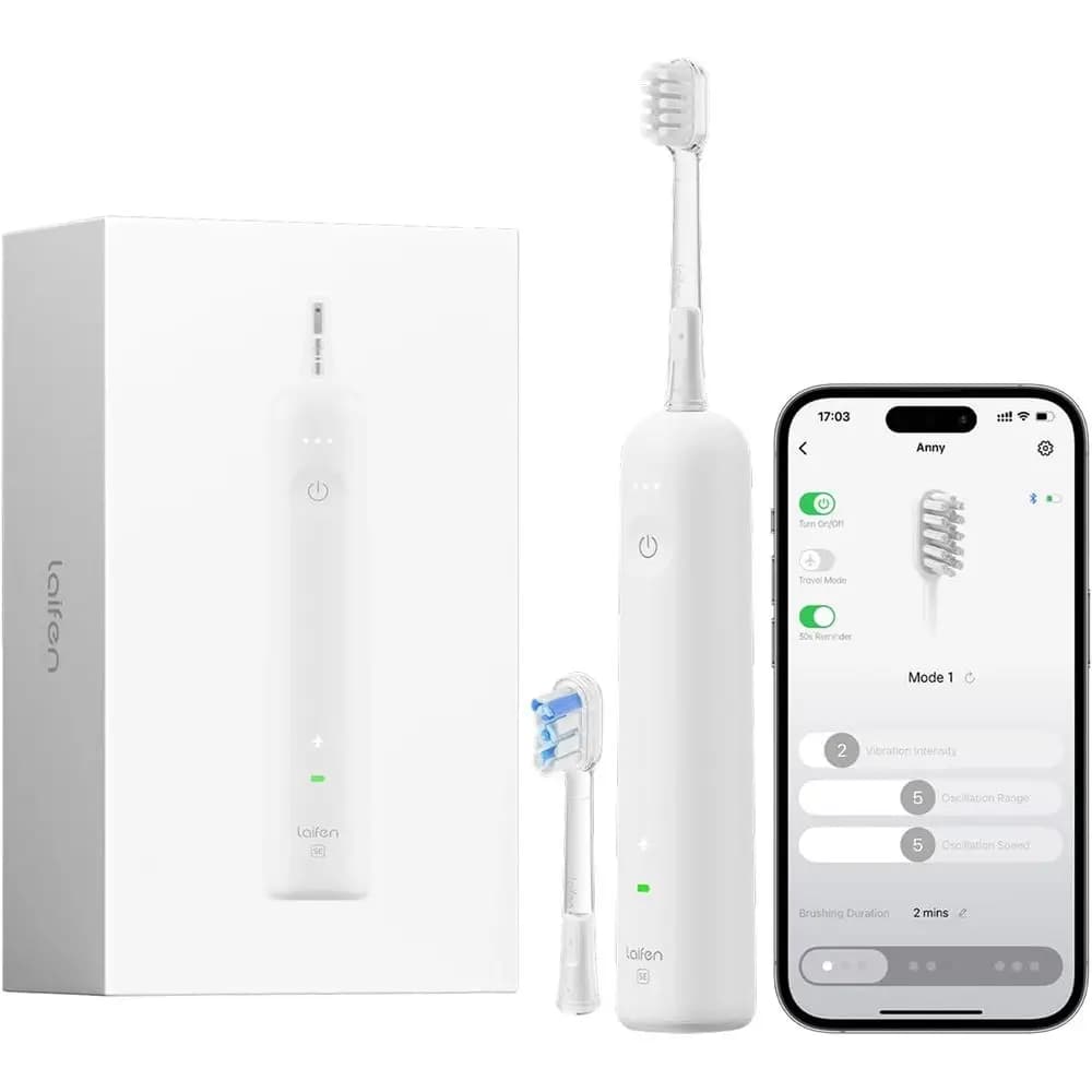 Advanced 2025 Electric Toothbrush with Oscillation and Vibration, for Adults with App, 2 Brushes, Waterproof Travel Model in Opaca W Finish