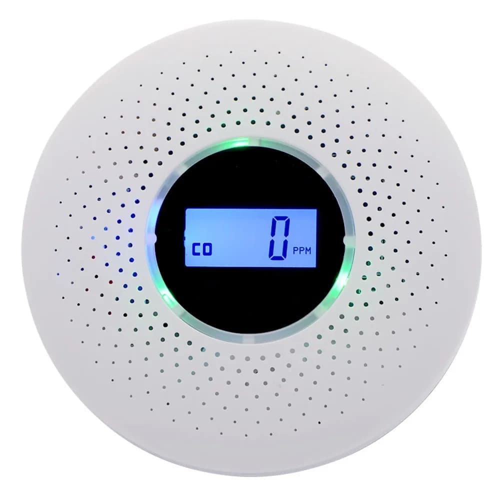 Allarme Combinato 2 in 1 Rilevatore di Monossido di Carbonio con Display LCD, Allarme CO Wireless Portatile, Allarme Fumo da Viaggio