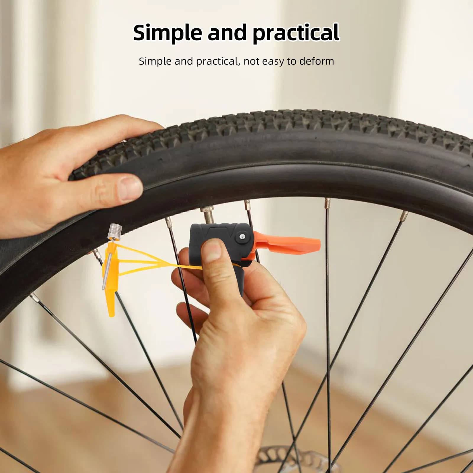 Set di adattatori per pompa per pneumatici da bicicletta, 5 pezzi, con testa doppia, ugello regolabile a commutazione automatica, design a prova di perdite, per la sostituzione della pompa ad aria per bicicletta
