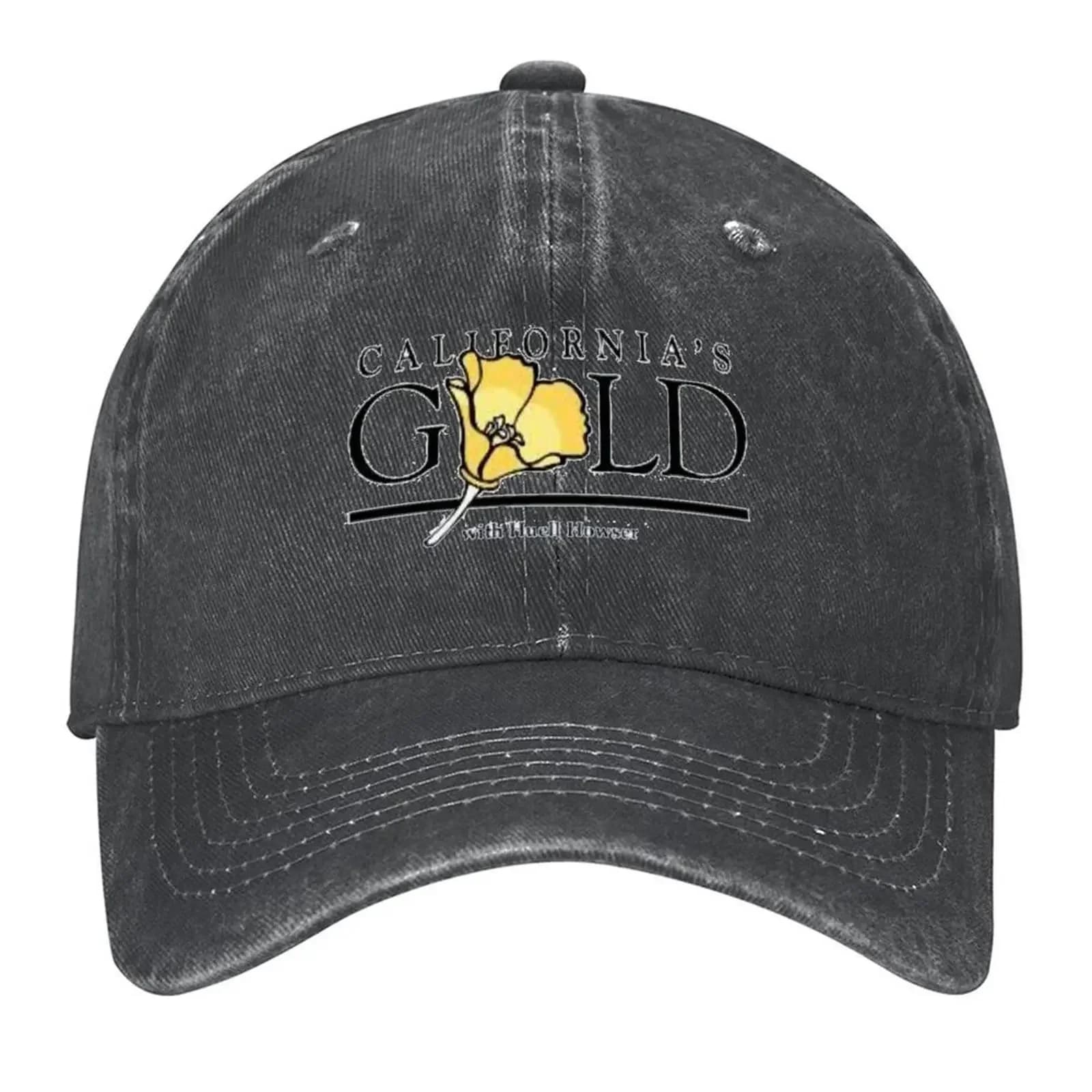 New huell howser californias gold logo Baseball Cap men's big size hat Golf Ball Cap Horse Hat Elegant Women's Hats Men's